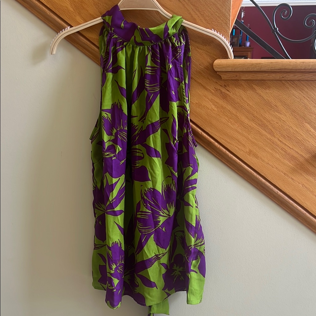 Ny&C Top Green And Purple Size Medium New With Tag